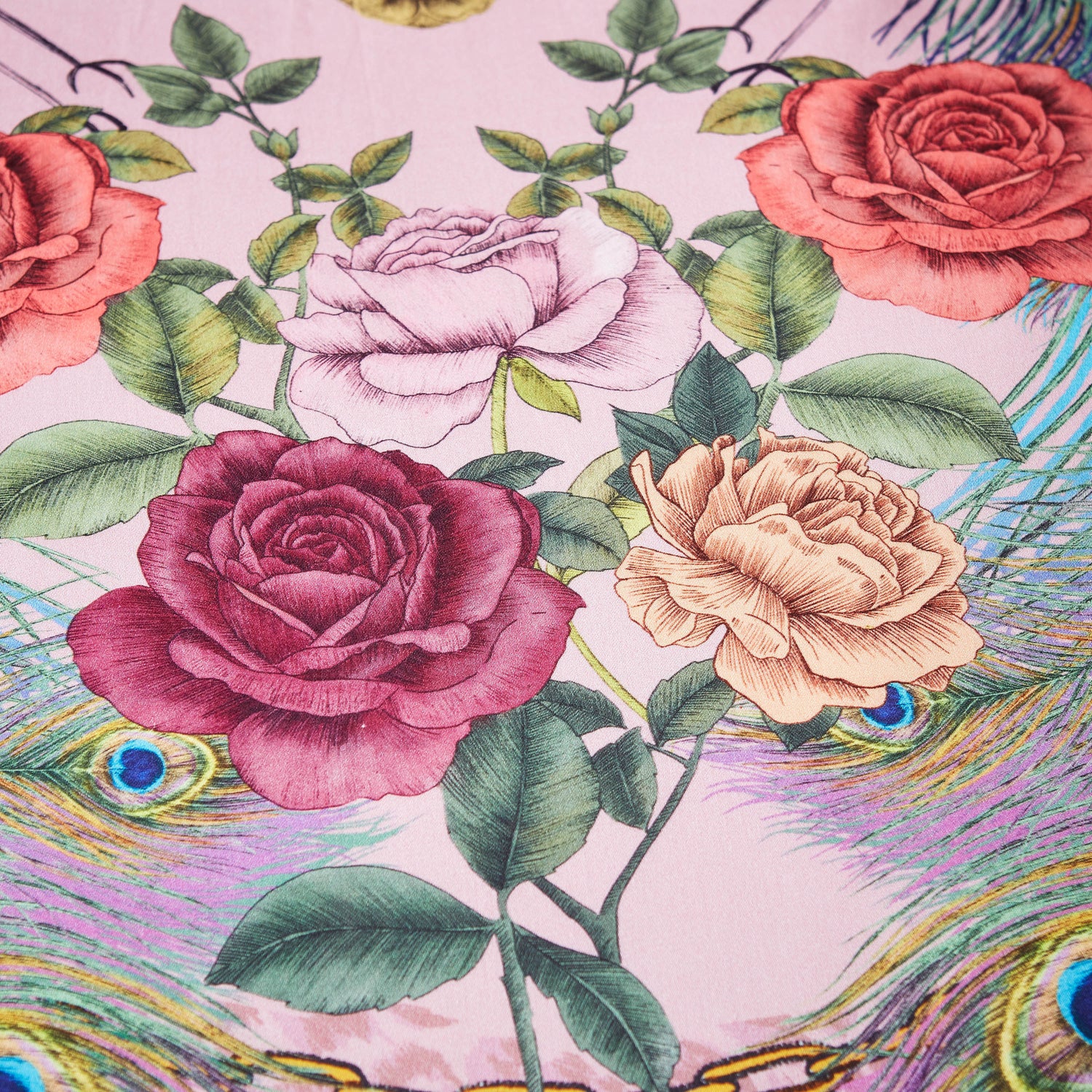Matthew Williamson Xanadu Peacock Duvet Cover Bedding Set Pink