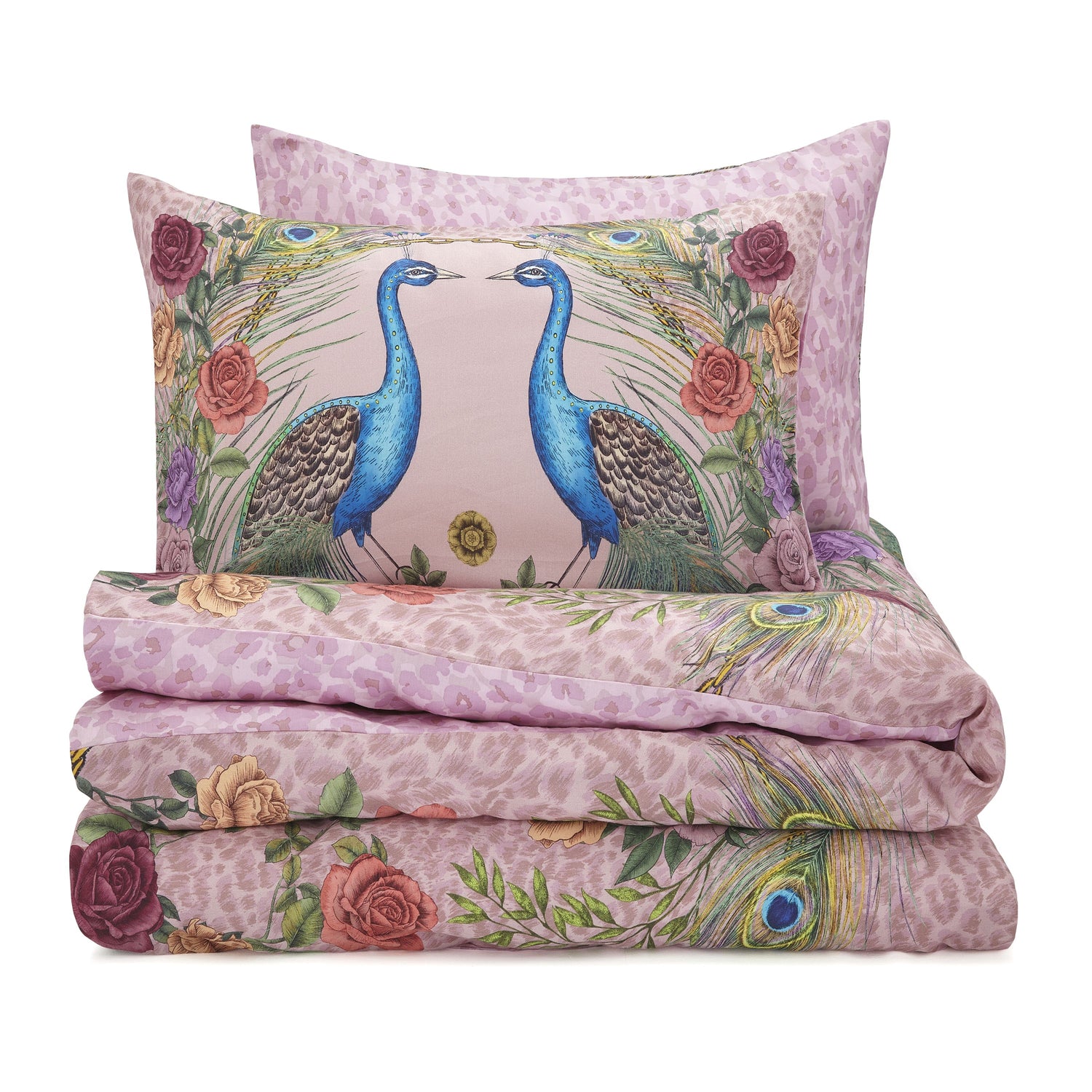 Matthew Williamson Xanadu Peacock Duvet Cover Bedding Set Pink