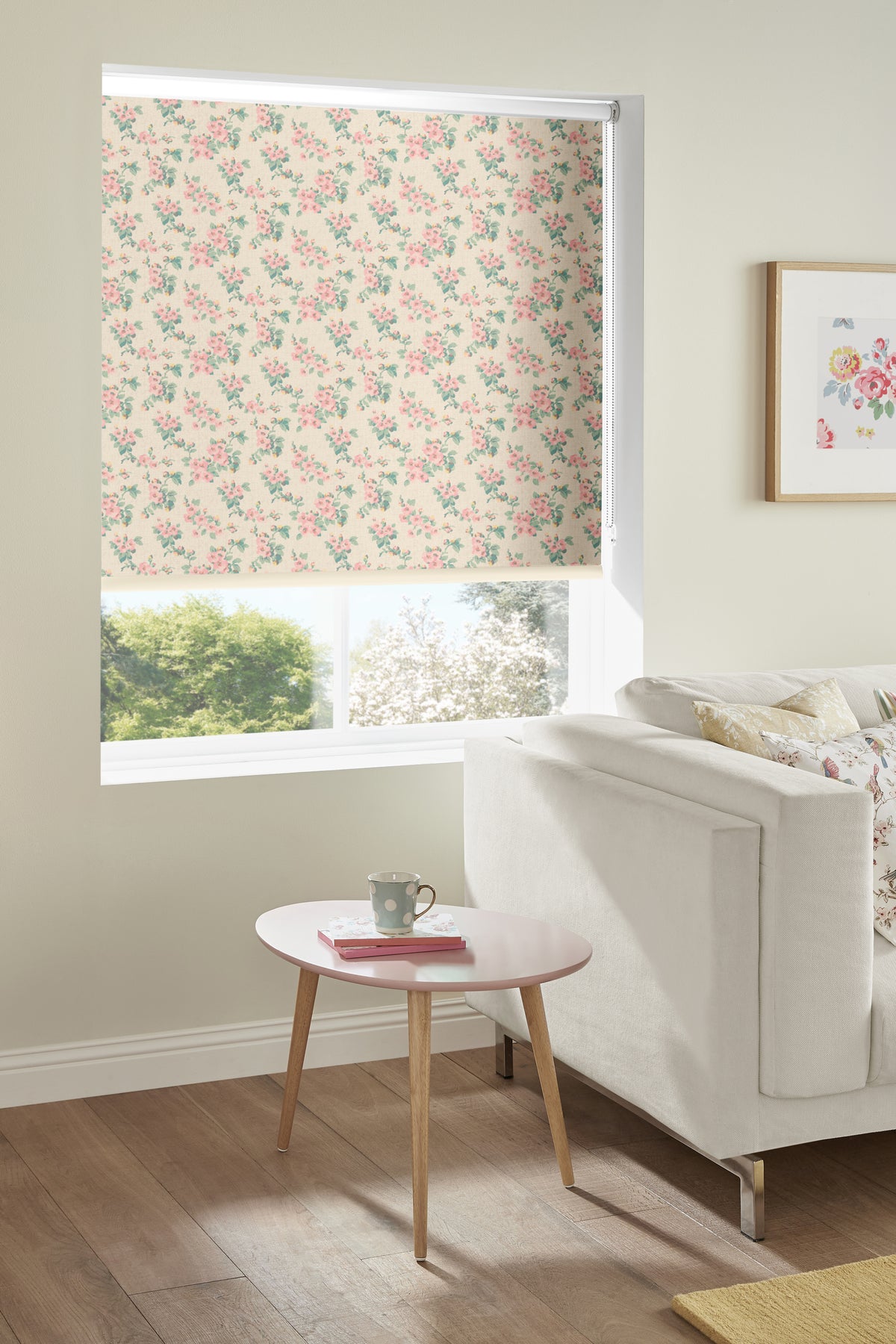 Cath Kidston Mayfield Blossom Made to Measure Roller Blind Blush