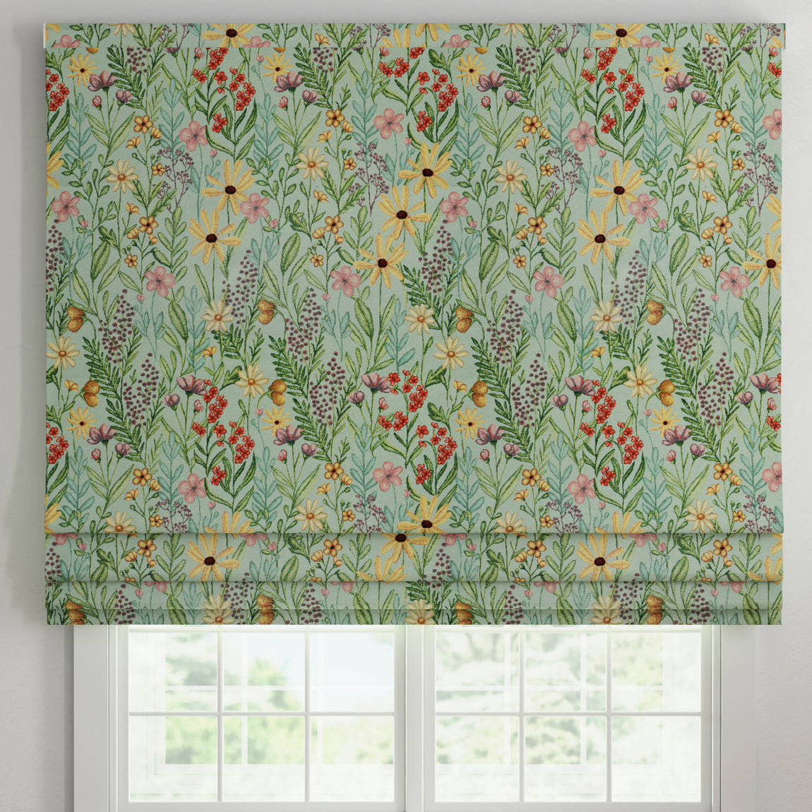 ANTE DECOR Meadow Tapestry Made To Measure Roman Blind Winter