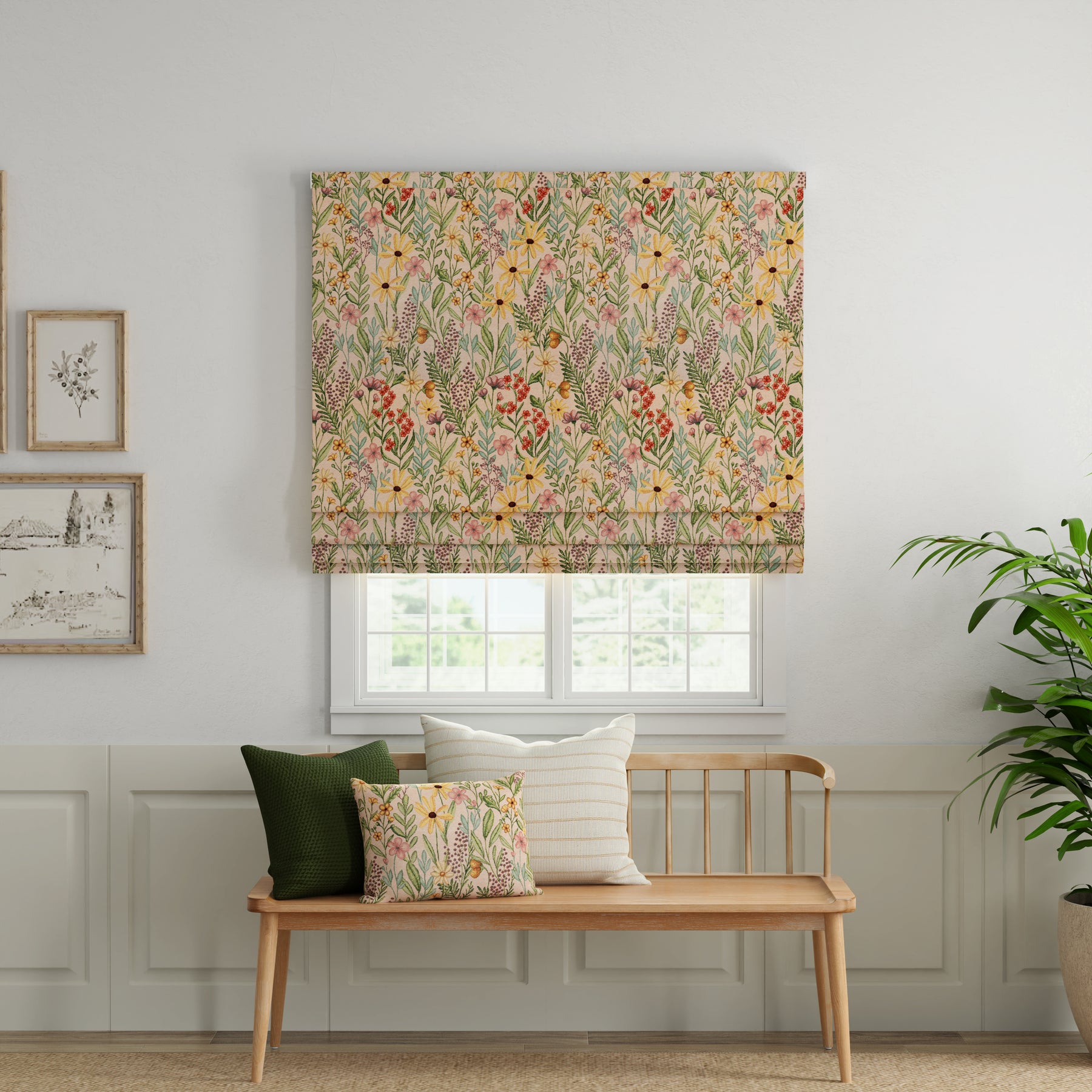 ANTE DECOR Meadow Tapestry Made To Measure Roman Blind Spring