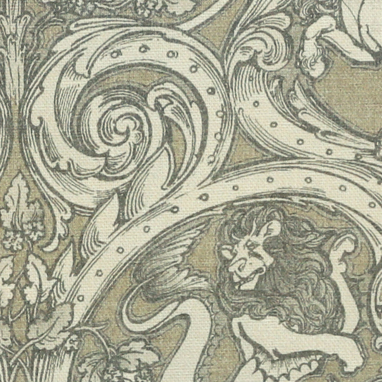 HOUSE Llewelyn-Bowen Menagerie Artois Printed Made To Measure Curtains Fawn