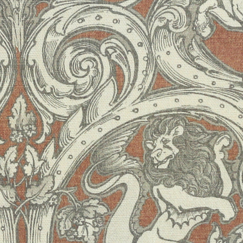 HOUSE Llewelyn-Bowen Menagerie Artois Printed Made To Measure Curtains Scarlet