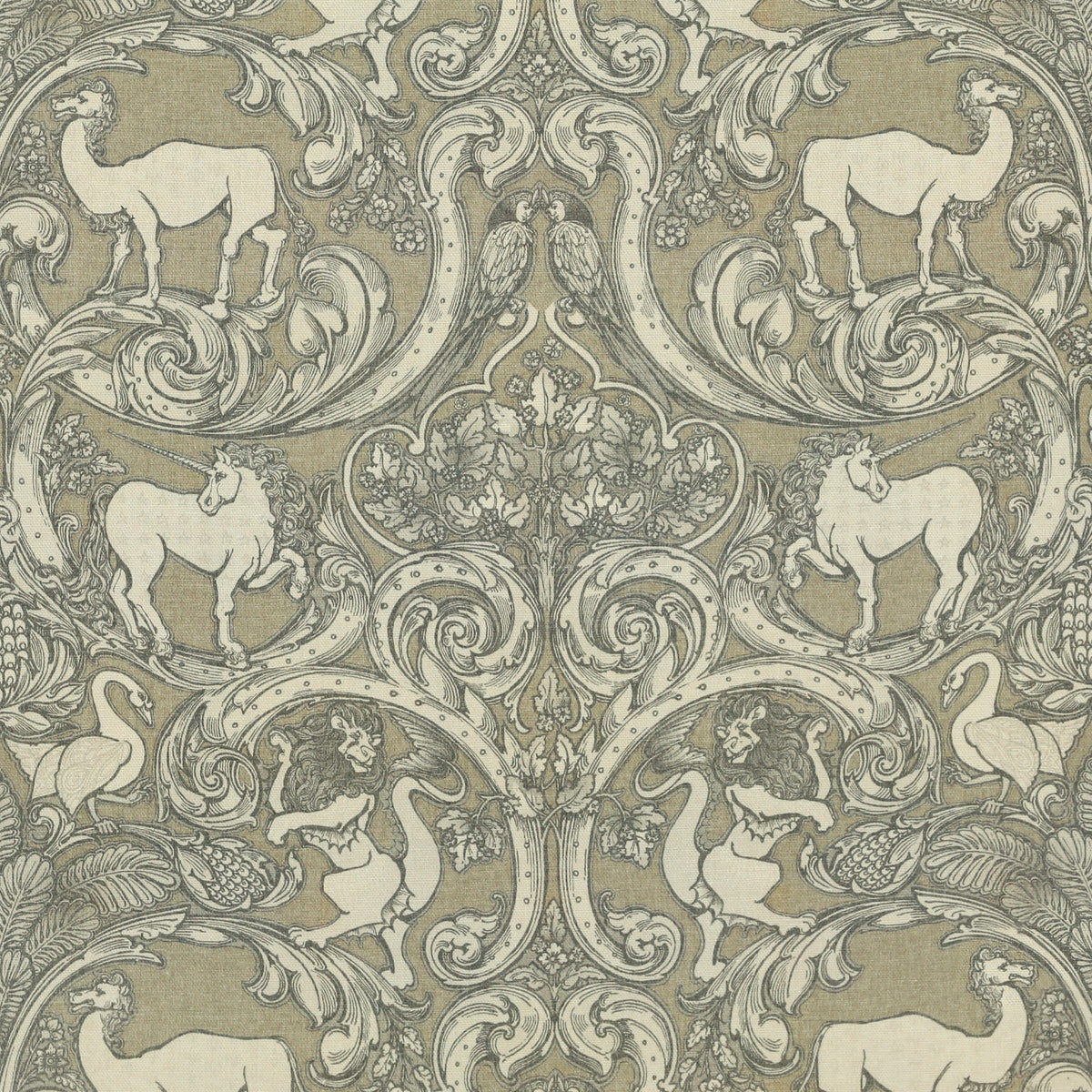 HOUSE Llewelyn-Bowen Menagerie Artois Printed Fabric Fawn