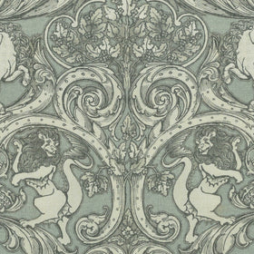 HOUSE Llewelyn-Bowen Menagerie Artois Printed Fabric Powder blue