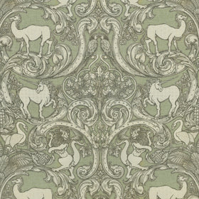 HOUSE Llewelyn-Bowen Menagerie Artois Printed Fabric Sage