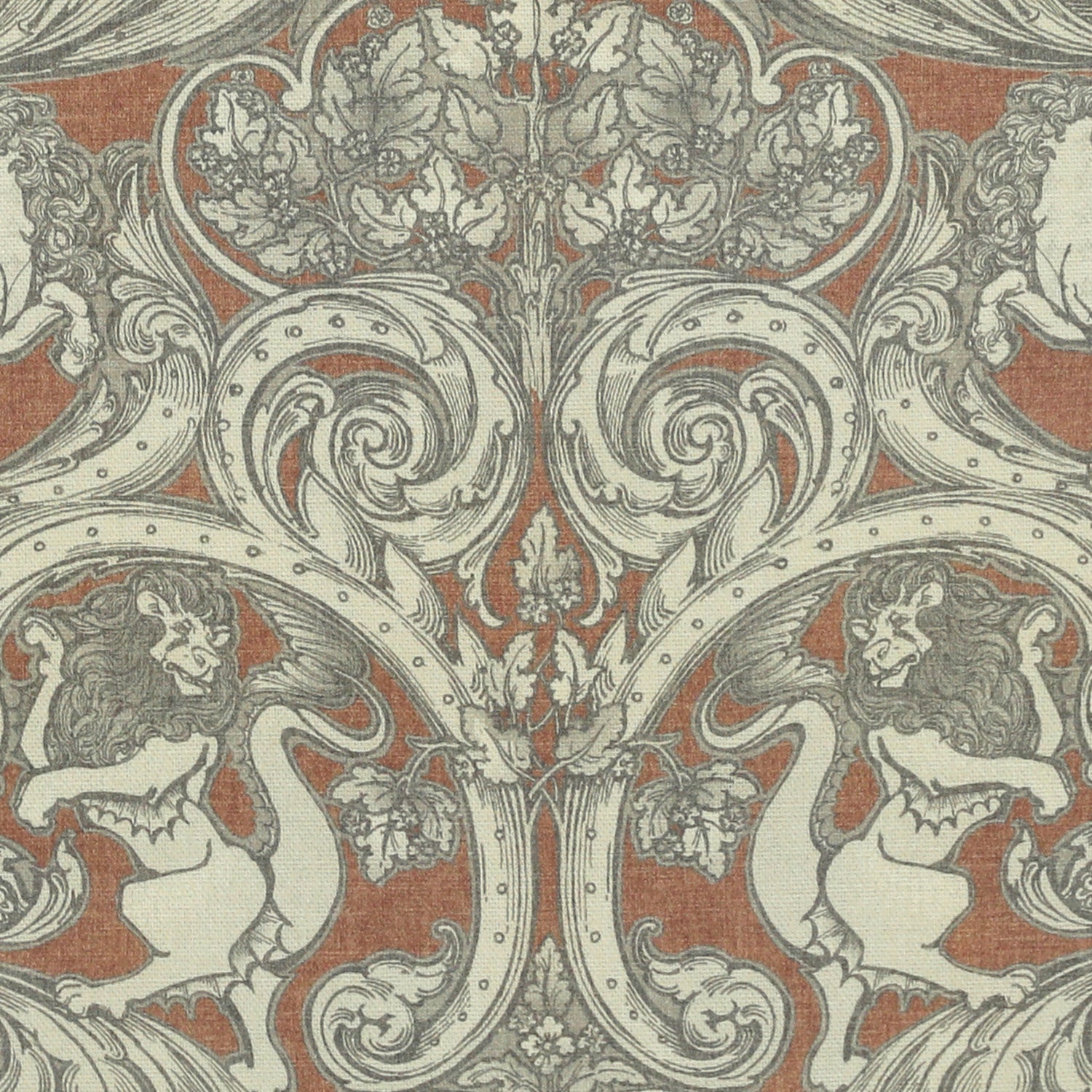 HOUSE Llewelyn-Bowen Menagerie Artois Printed Fabric Scarlet