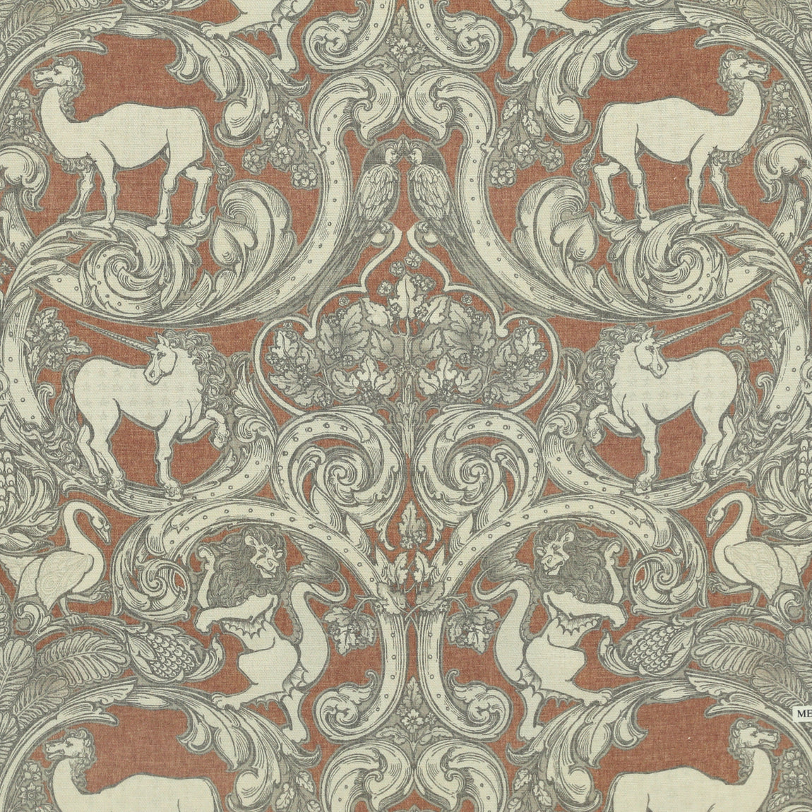 HOUSE Llewelyn-Bowen Menagerie Artois Printed Made To Measure Roman Blind Scarlet