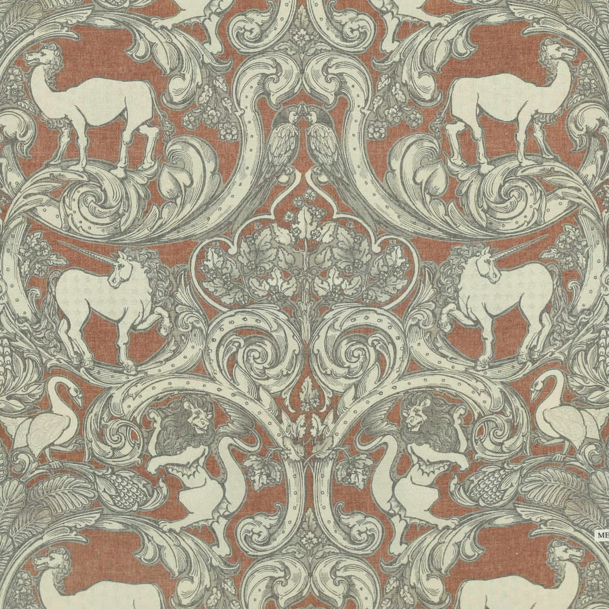 HOUSE Llewelyn-Bowen Menagerie Artois Printed Made To Measure Curtains Scarlet