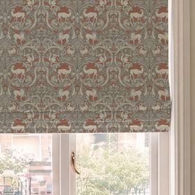 HOUSE Llewelyn-Bowen Menagerie Artois Printed Made To Measure Roman Blind Scarlet
