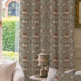 HOUSE Llewelyn-Bowen Menagerie Artois Printed Made To Measure Curtains Scarlet