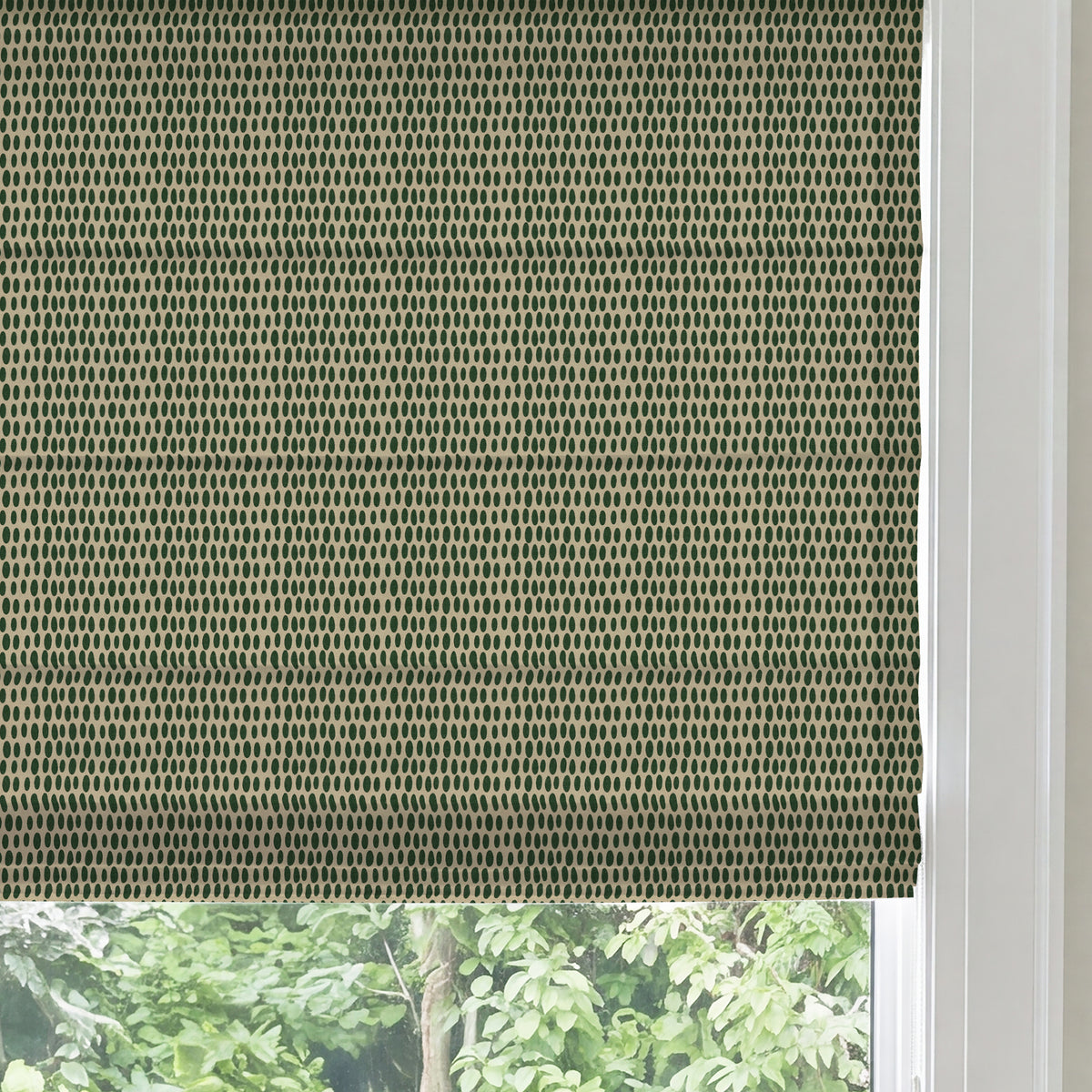ANTE DECOR Mercury Made To Measure Roman Blind Juniper Green