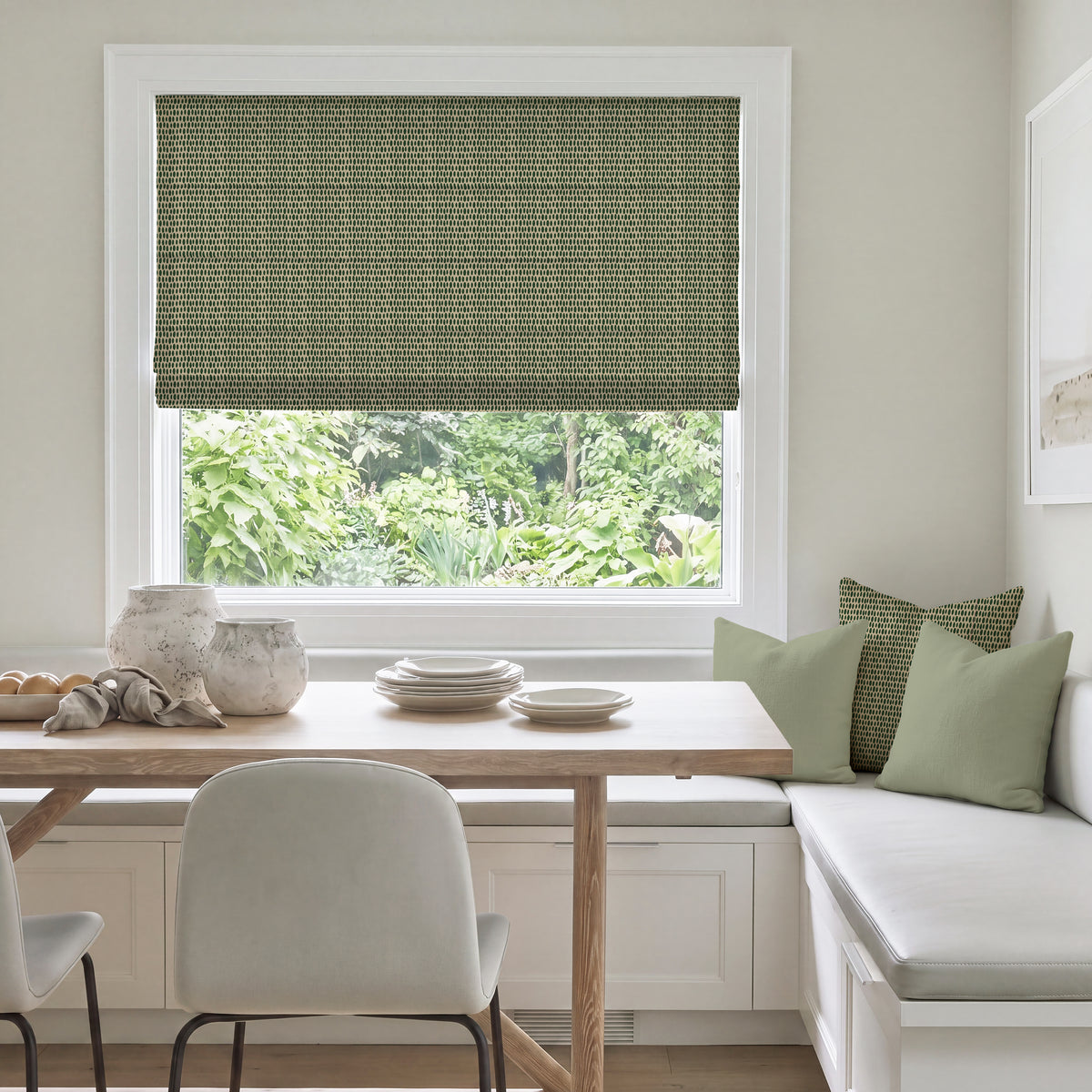 ANTE DECOR Mercury Made To Measure Roman Blind Juniper Green