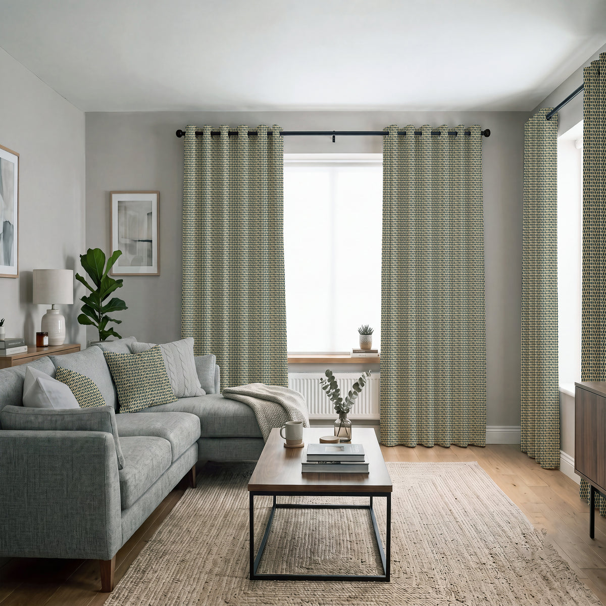 ANTE DECOR Mercury Made To Measure Curtains Space Cadet