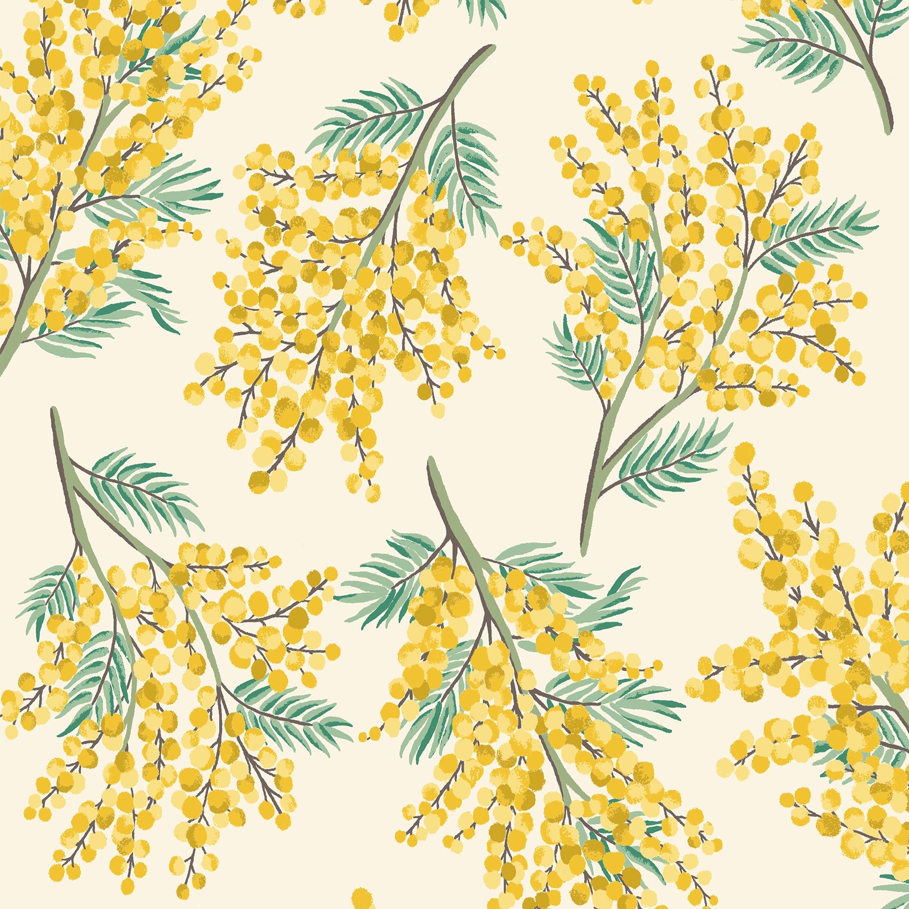 Cath Kidston Mimosa Flower Made to Measure Blackout Roller Blind Citrine