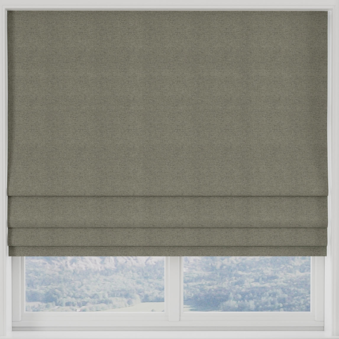 Modena Recycled Made To Measure Roman Blind Charcoal
