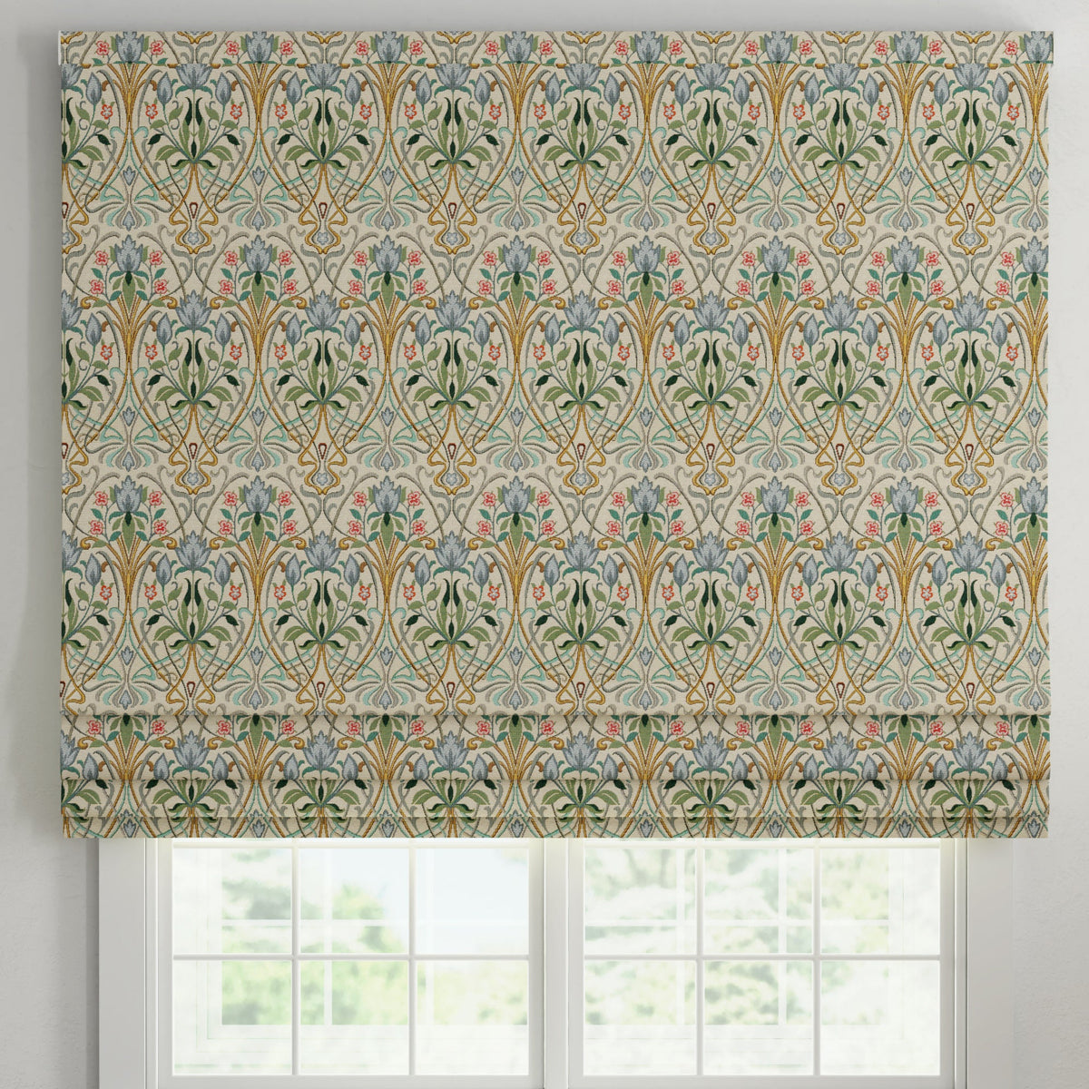 ANTE DECOR Alexandra Woven Jacquard Made To Measure Curtains Blue