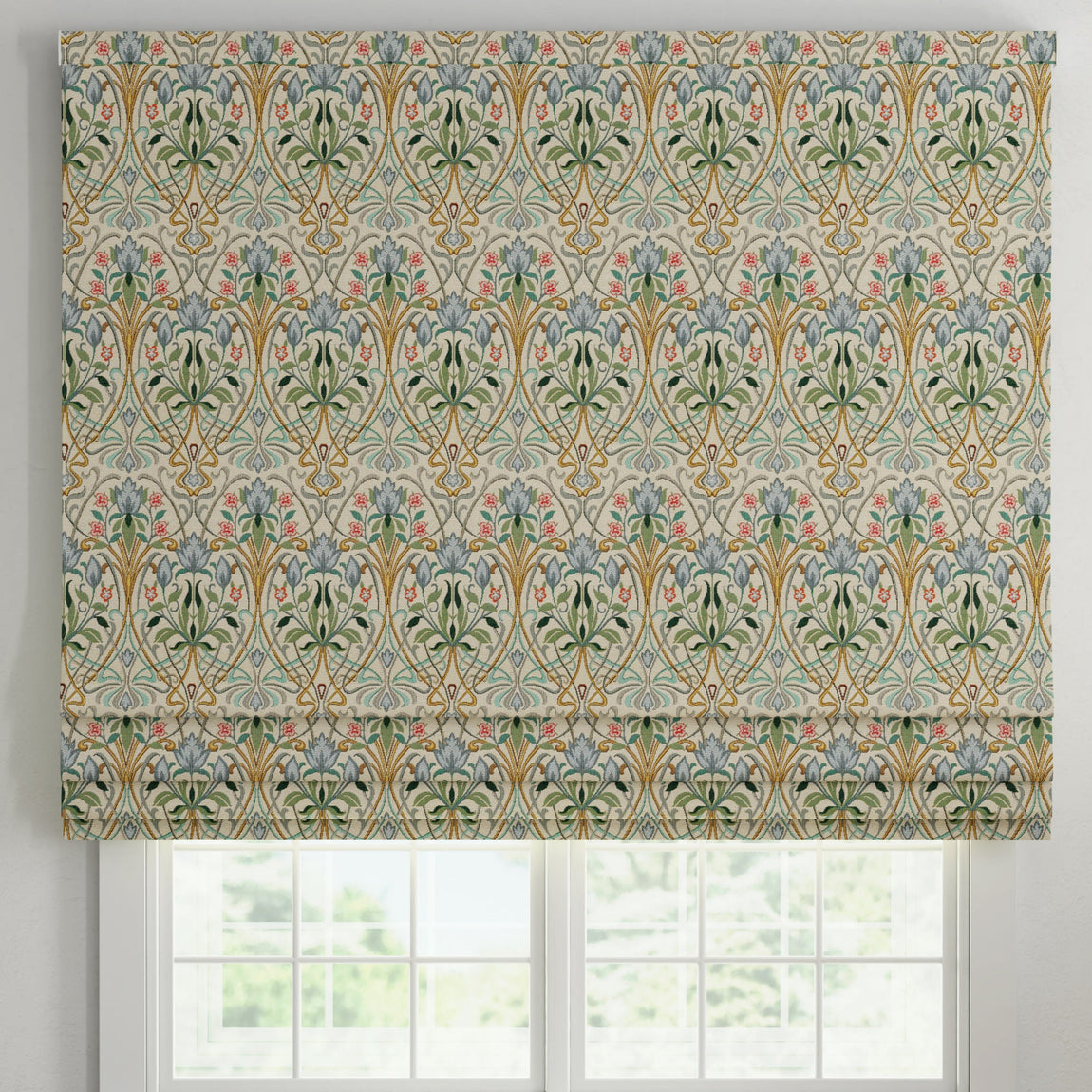 ANTE DECOR Alexandra Woven Jacquard Made To Measure Curtains Blue