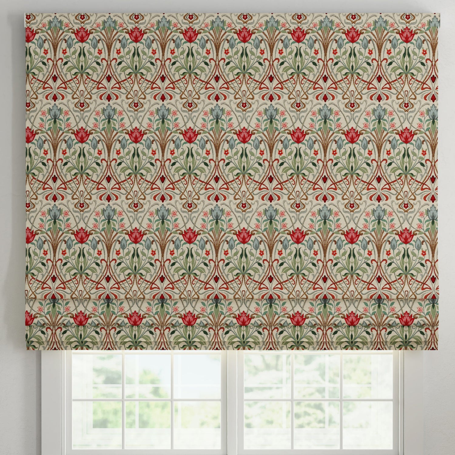 ANTE DECOR Alexandra Woven Jacquard Made To Measure Curtains Red