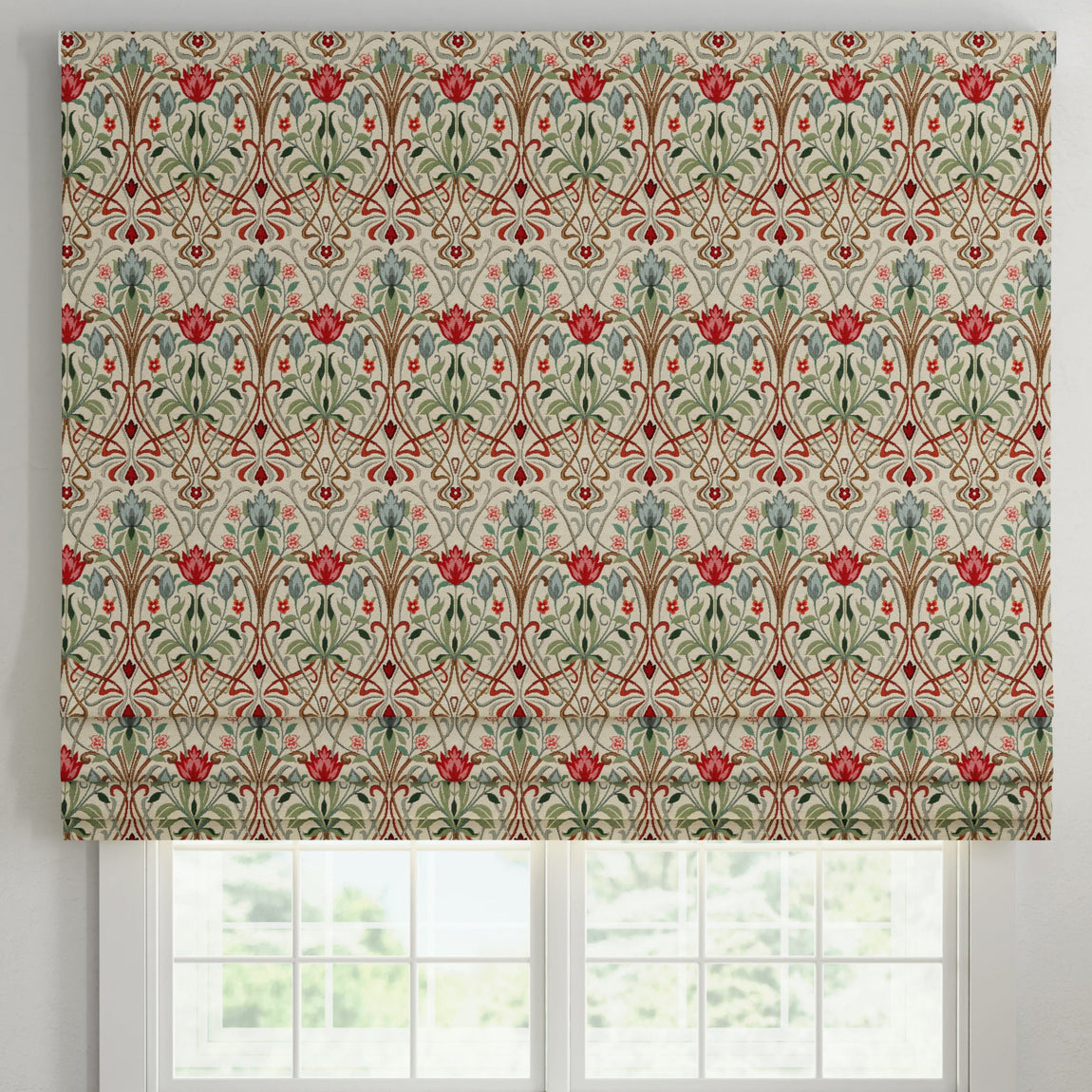 ANTE DECOR Alexandra Woven Jacquard Made To Measure Curtains Red