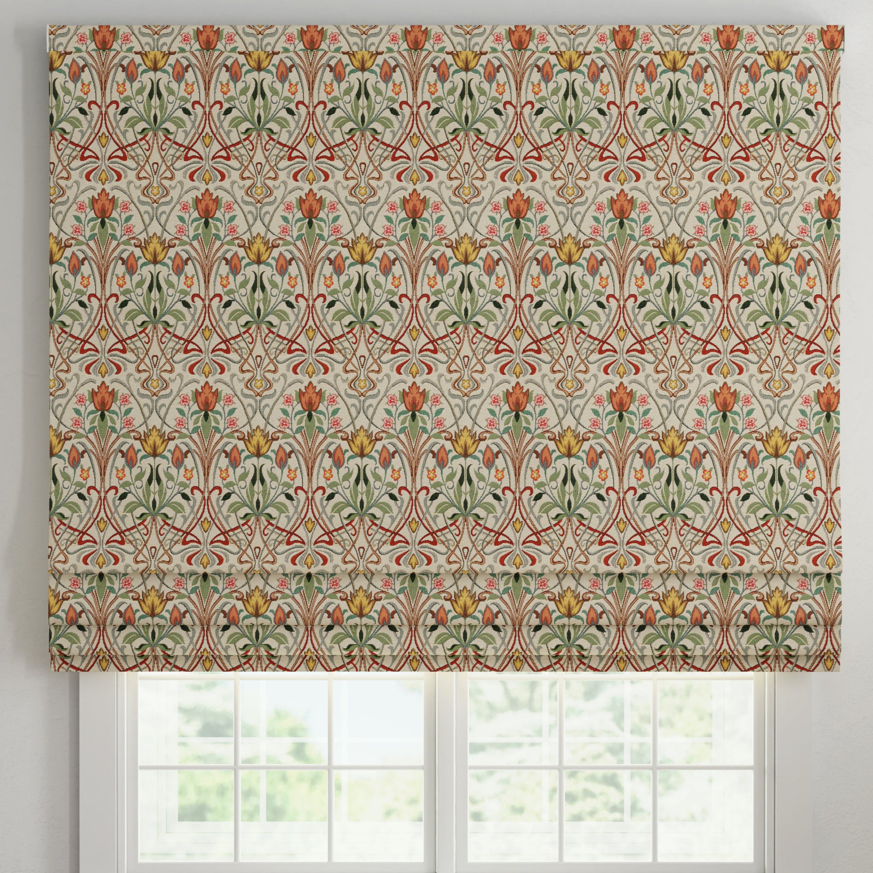 ANTE DECOR Alexandra Woven Jacquard Made To Measure Roman Blind Terracotta