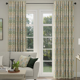 ANTE DECOR Alexandra Woven Jacquard Made To Measure Curtains Blue