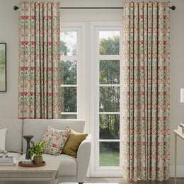 ANTE DECOR Alexandra Woven Jacquard Made To Measure Curtains Red