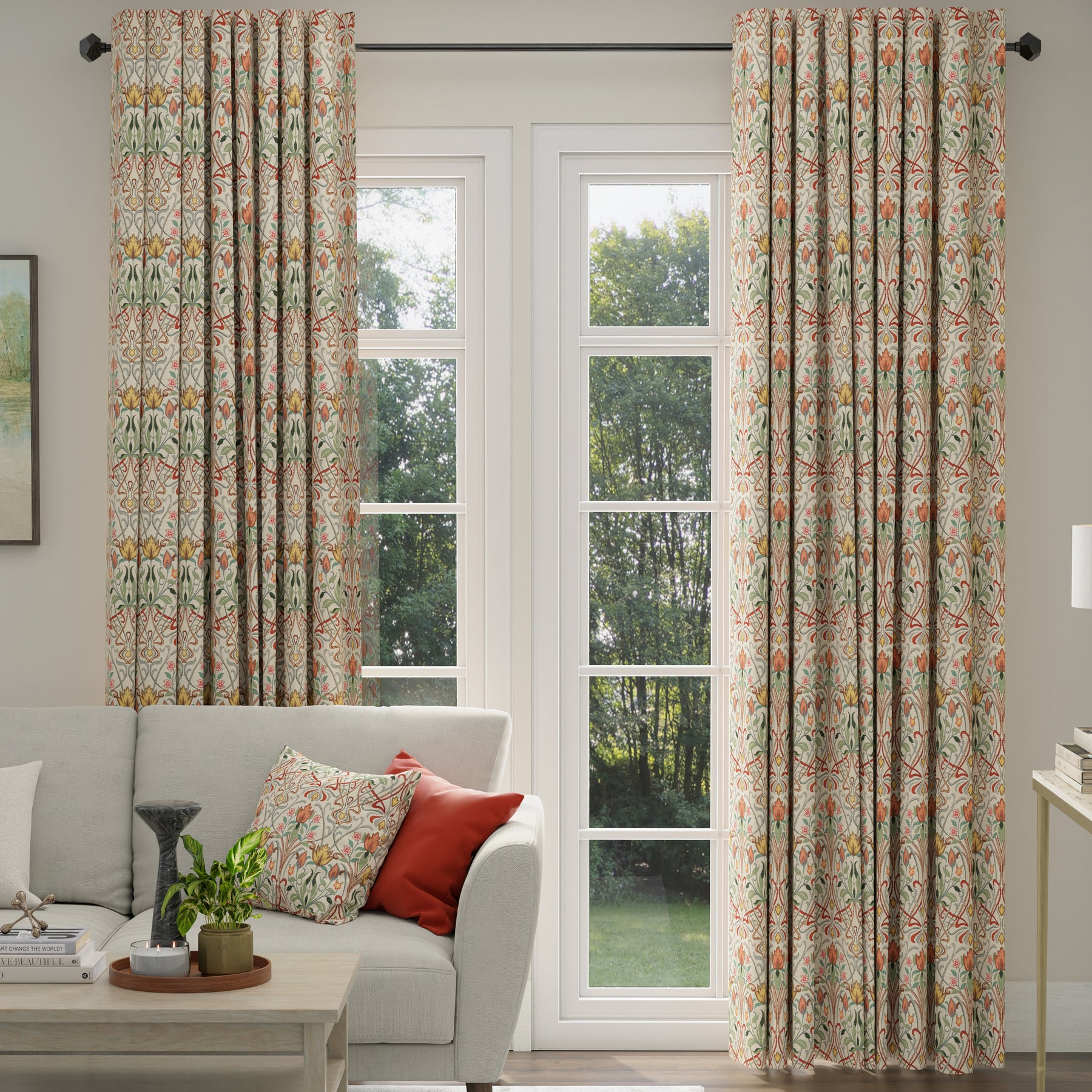 ANTE DECOR Alexandra Woven Jacquard Made To Measure Roman Blind Terracotta