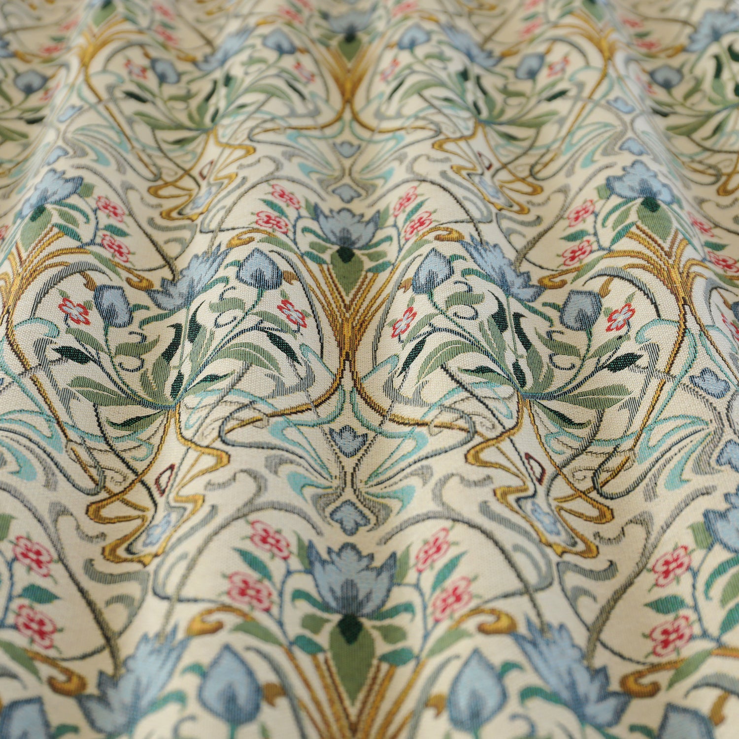 ANTE DECOR Alexandra Woven Jacquard Made To Measure Roman Blind Blue