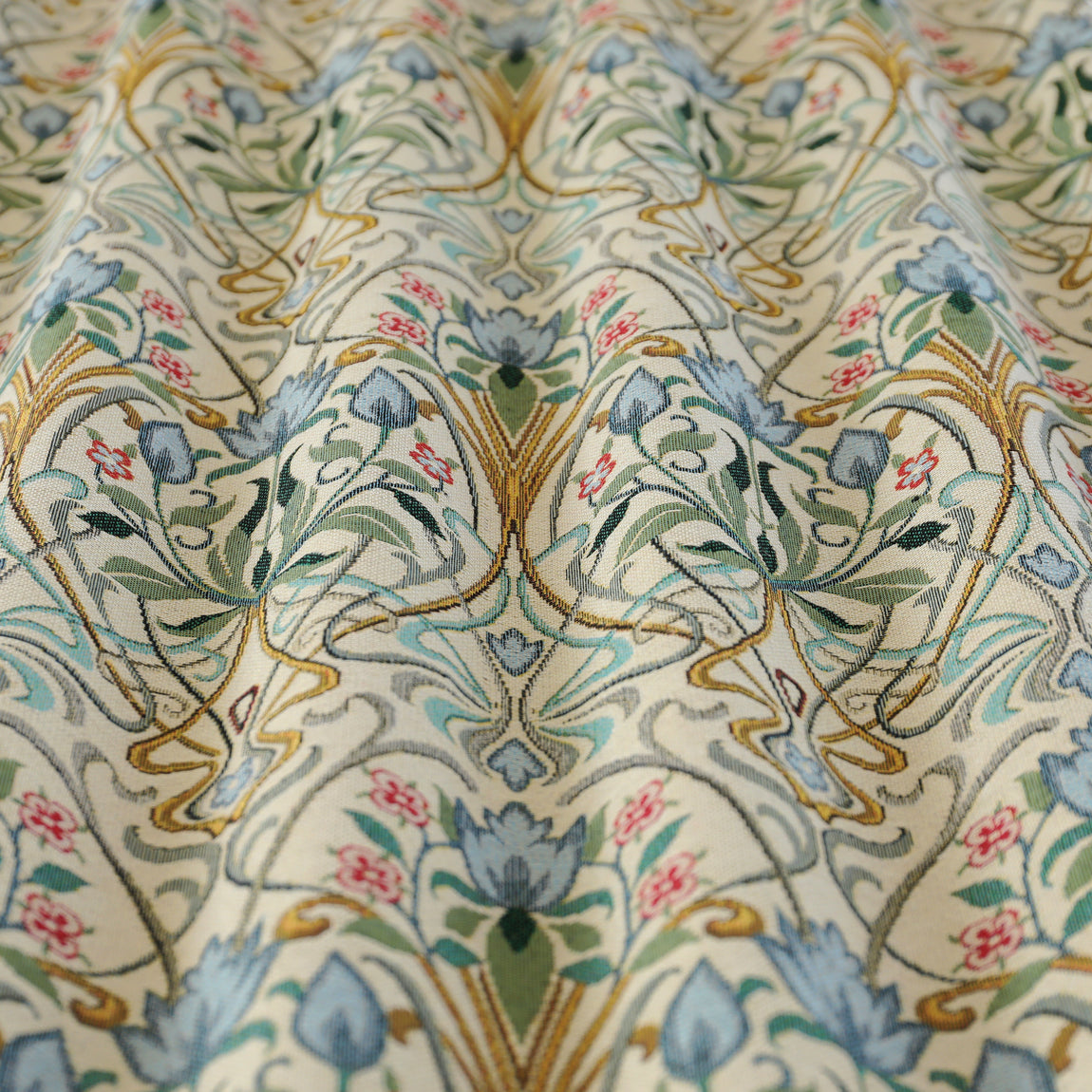 ANTE DECOR Alexandra Woven Jacquard Made To Measure Curtains Blue