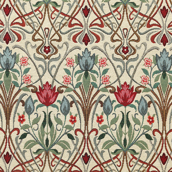 ANTE DECOR Alexandra Woven Jacquard Fabric Red