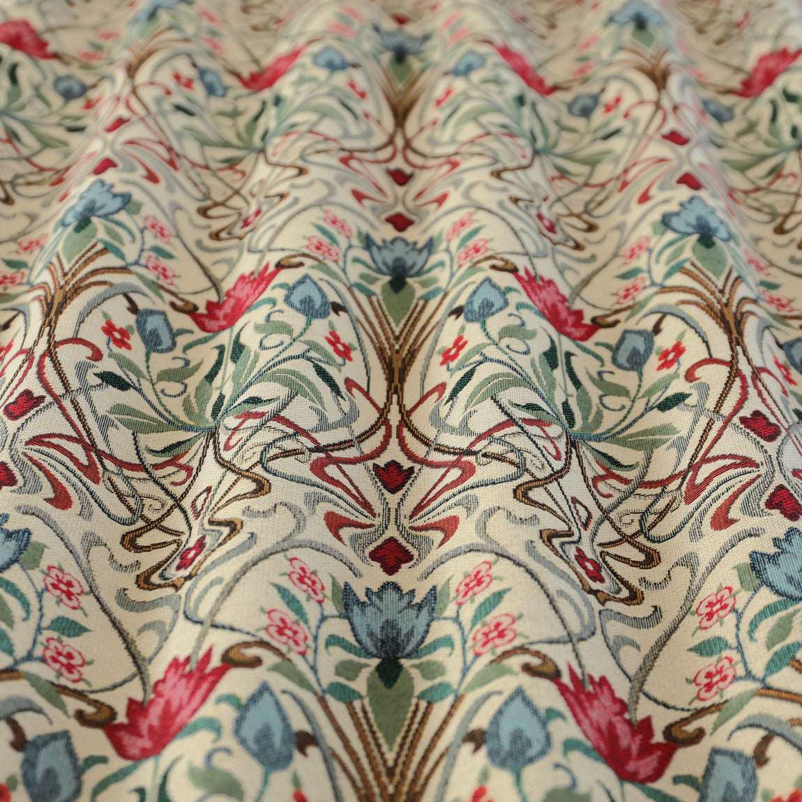 ANTE DECOR Alexandra Woven Jacquard Fabric Red