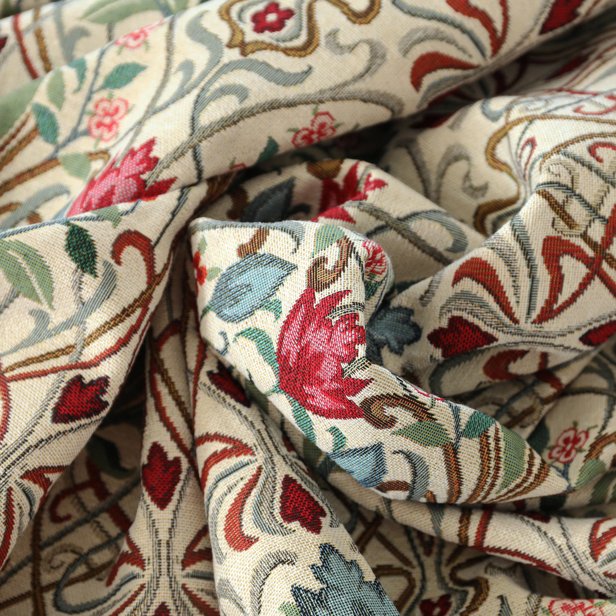 ANTE DECOR Alexandra Woven Jacquard Made To Measure Roman Blind Red