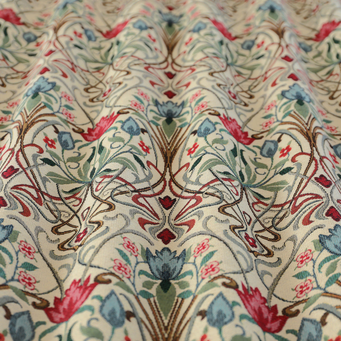 ANTE DECOR Alexandra Woven Jacquard Made To Measure Curtains Red