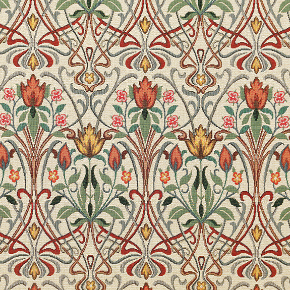 ANTE DECOR Alexandra Woven Jacquard Fabric Terracotta
