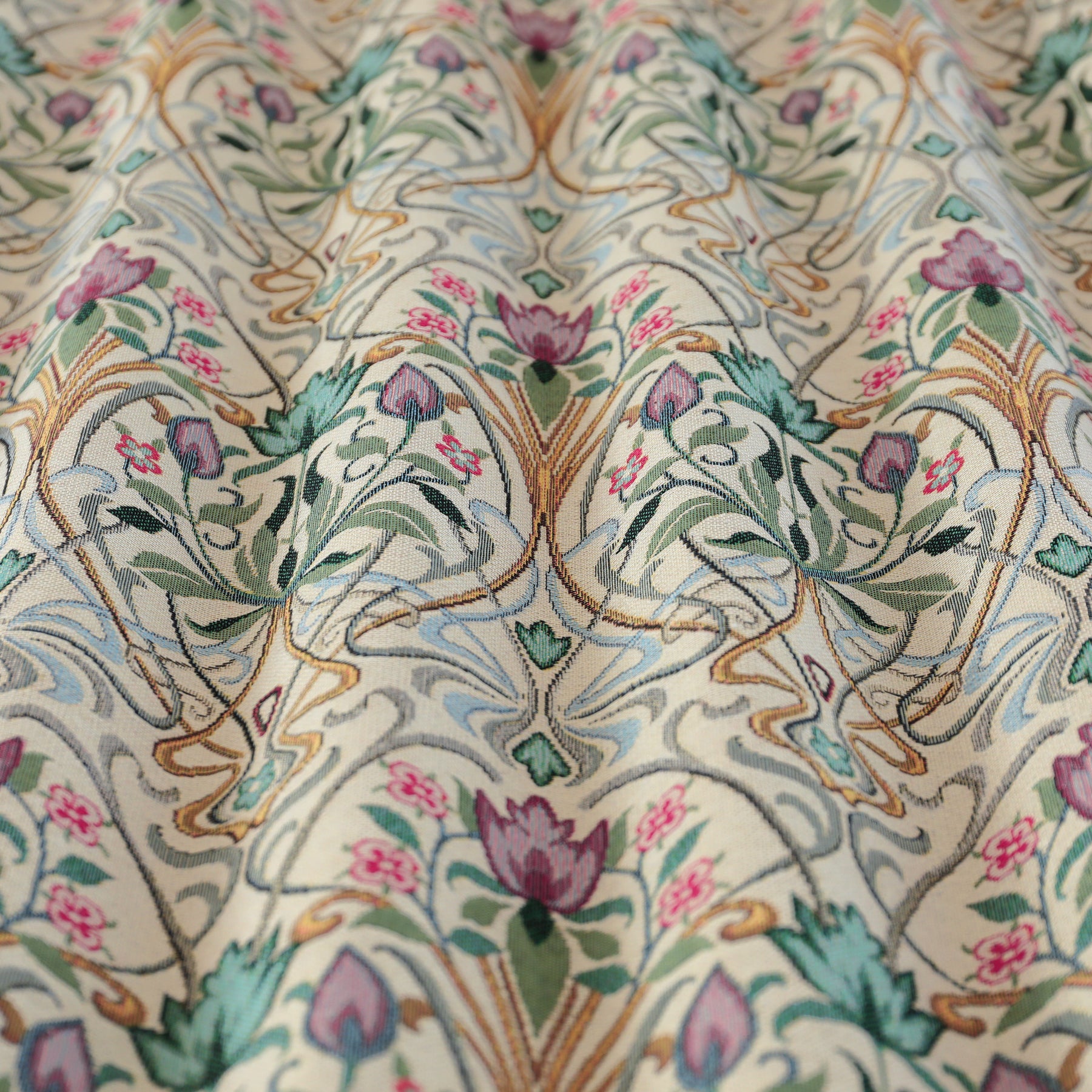 ANTE DECOR Alexandra Woven Jacquard Made To Measure Curtains Green