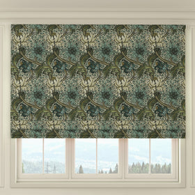 HOUSE Llewelyn-Bowen Morris Major Printed Made To Measure Roman Blind Glacier