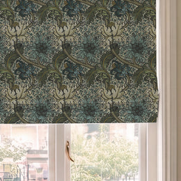 HOUSE Llewelyn-Bowen Morris Major Printed Made To Measure Roman Blind Glacier