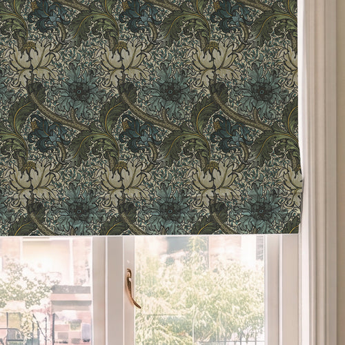HOUSE Llewelyn-Bowen Morris Major Printed Made To Measure Roman Blind Glacier