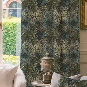 HOUSE Llewelyn-Bowen Morris Major Printed Made To Measure Curtains Glacier