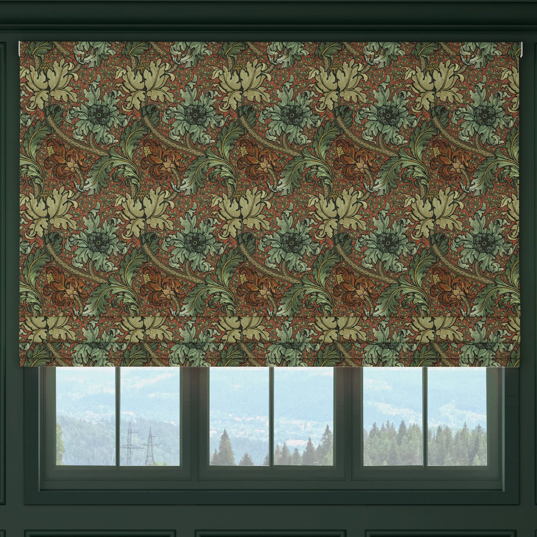 HOUSE Llewelyn-Bowen Morris Major Printed Made To Measure Roman Blind Spiced Flora