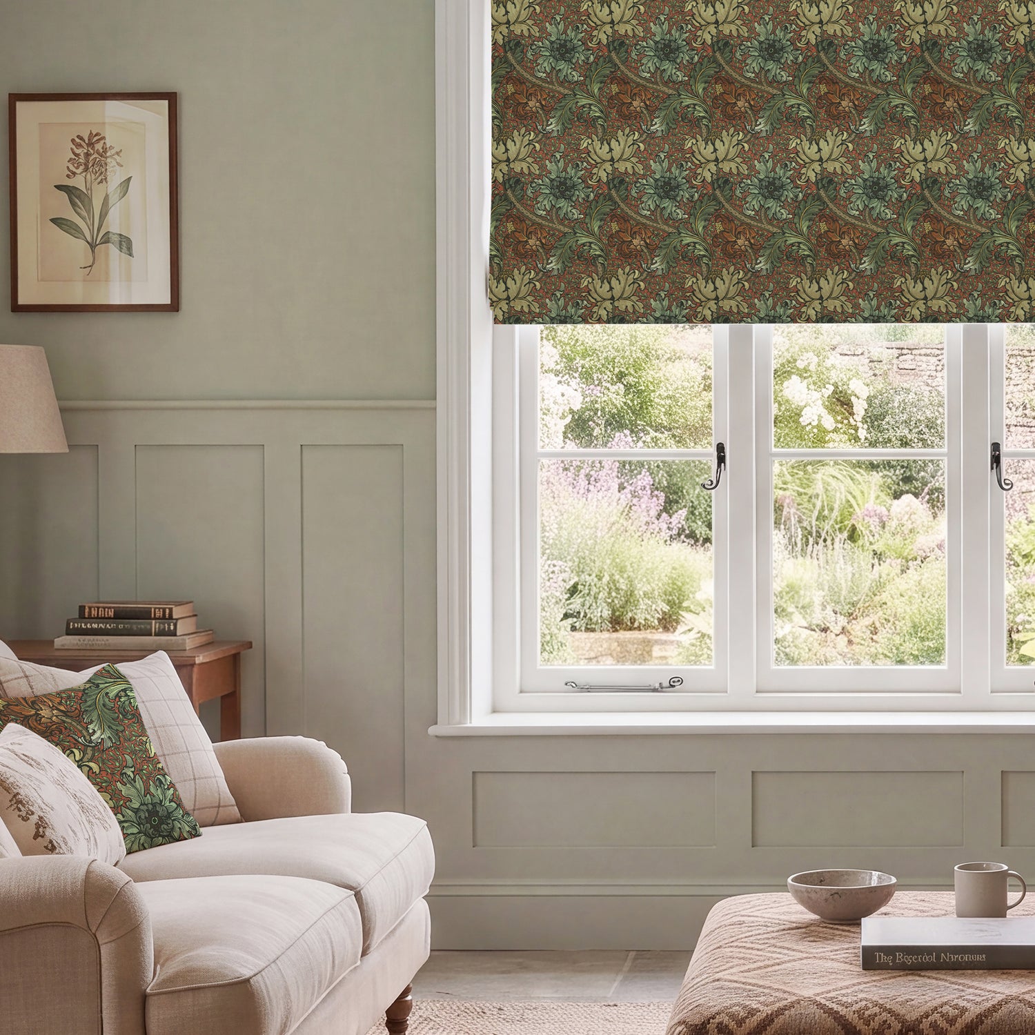 HOUSE Llewelyn-Bowen Morris Major Printed Made To Measure Roman Blind Spiced Flora