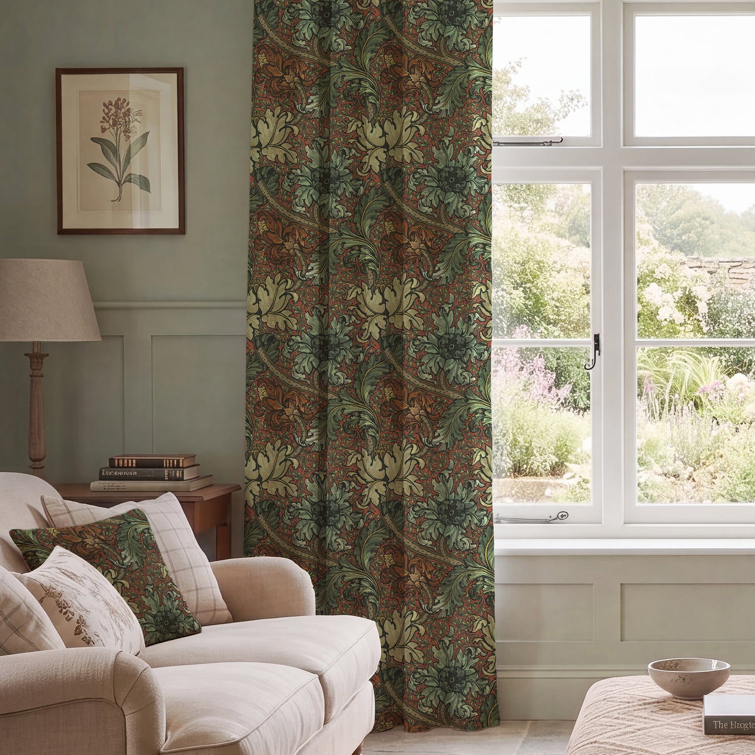 HOUSE Llewelyn-Bowen Morris Major Printed Made To Measure Curtains Spiced Flora