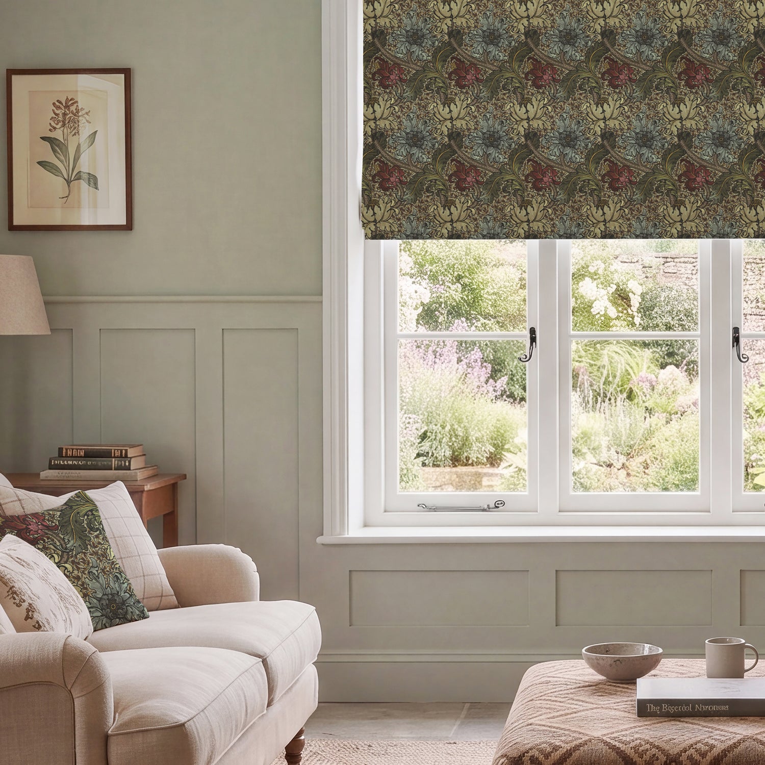 HOUSE Llewelyn-Bowen Morris Major Printed Made To Measure Roman Blind Florentine
