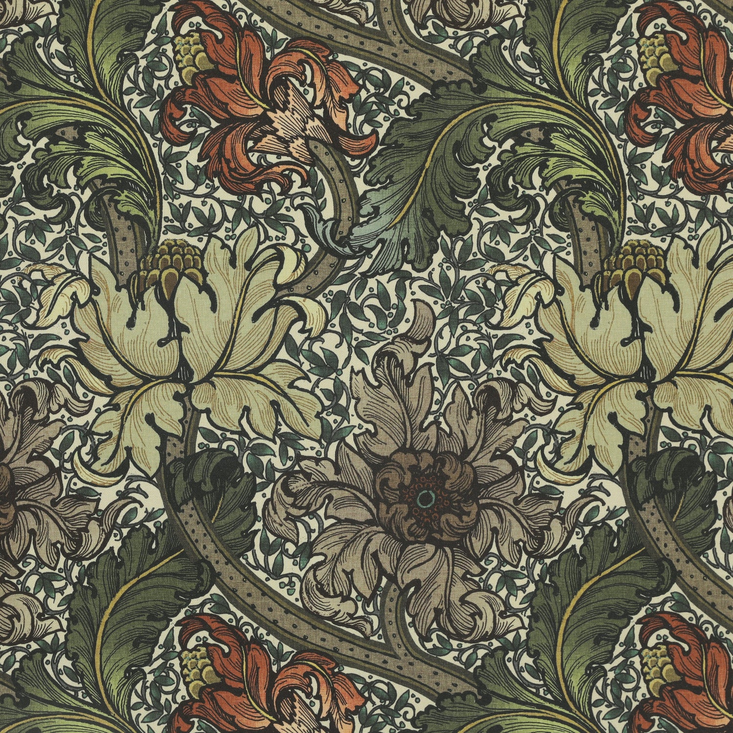 HOUSE Llewelyn-Bowen Morris Major Printed Made To Measure Curtains Emberleaf