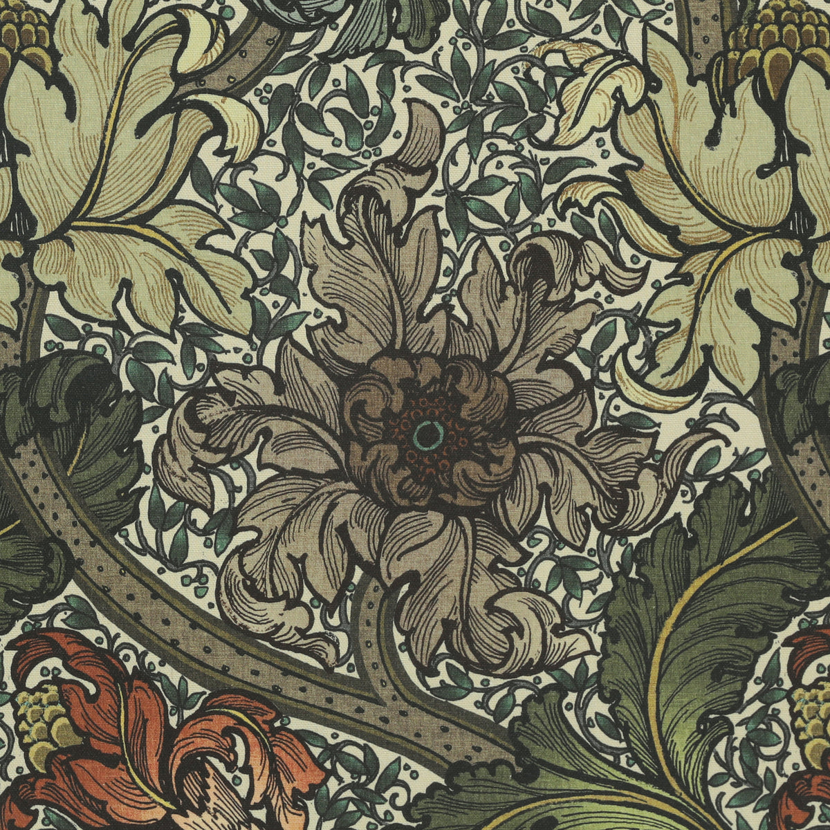 HOUSE Llewelyn-Bowen Morris Major Printed Fabric Emberleaf