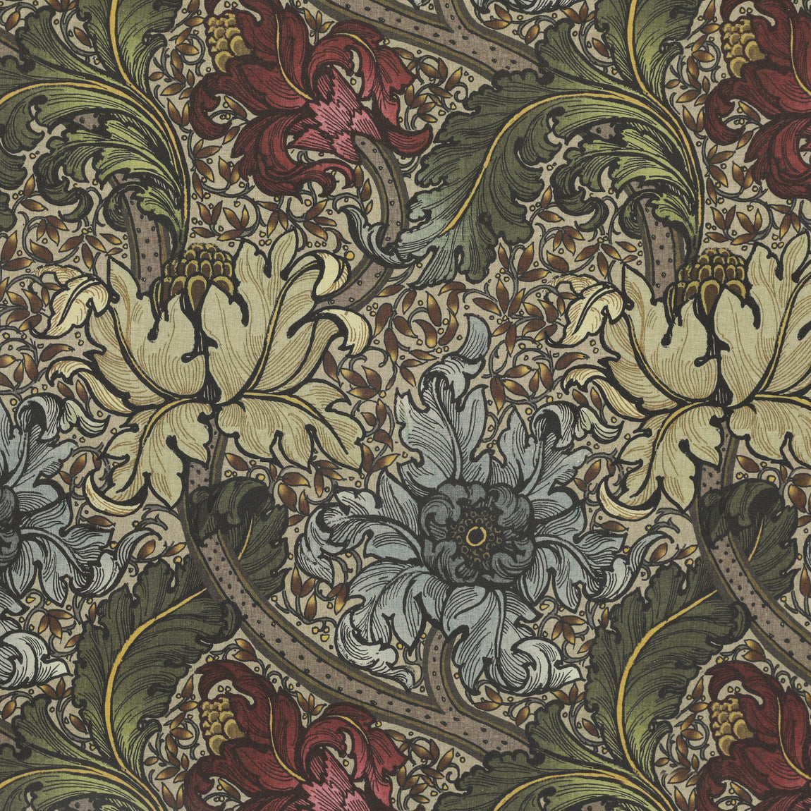 HOUSE Llewelyn-Bowen Morris Major Printed Made To Measure Curtains Florentine