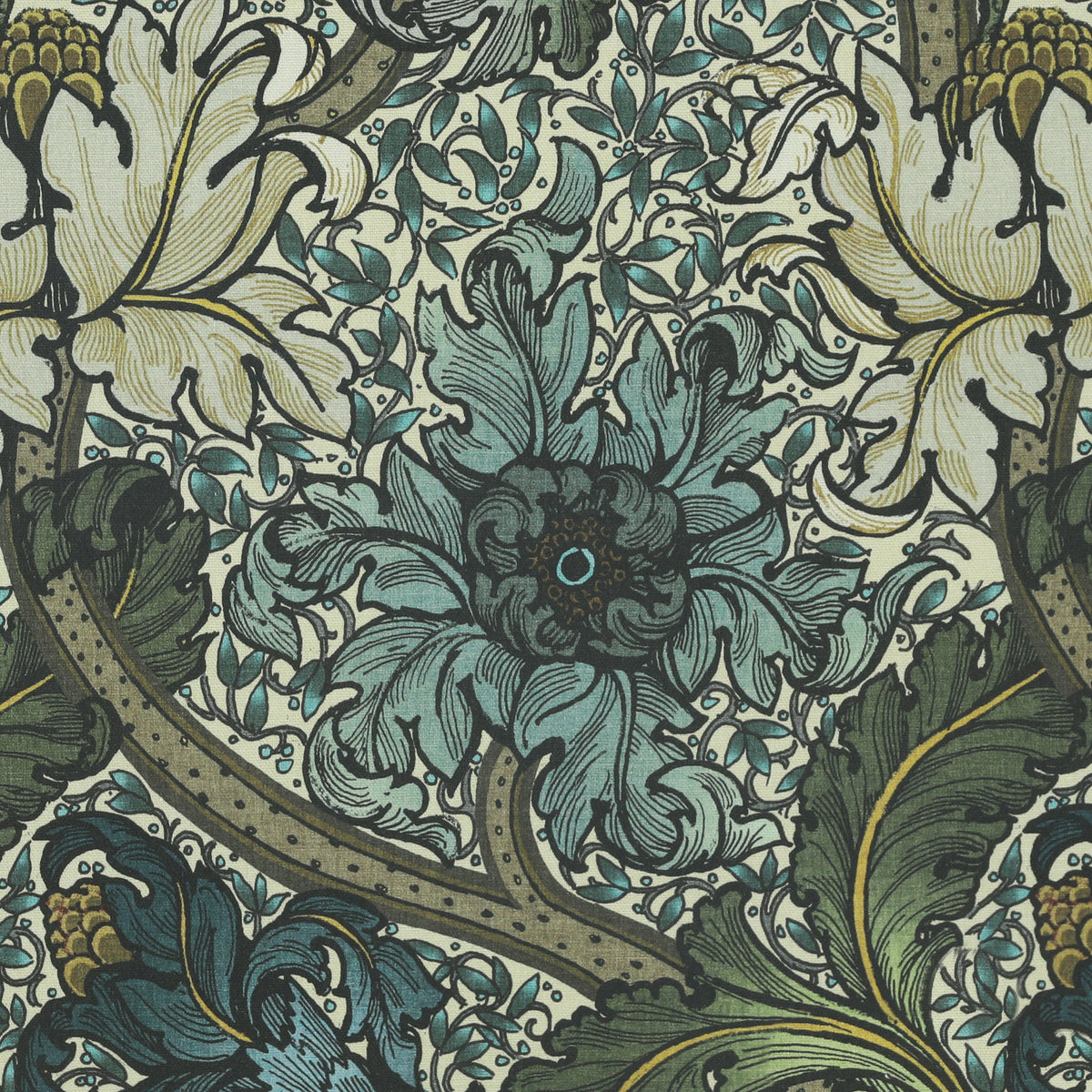 HOUSE Llewelyn-Bowen Morris Major Printed Fabric Glacier