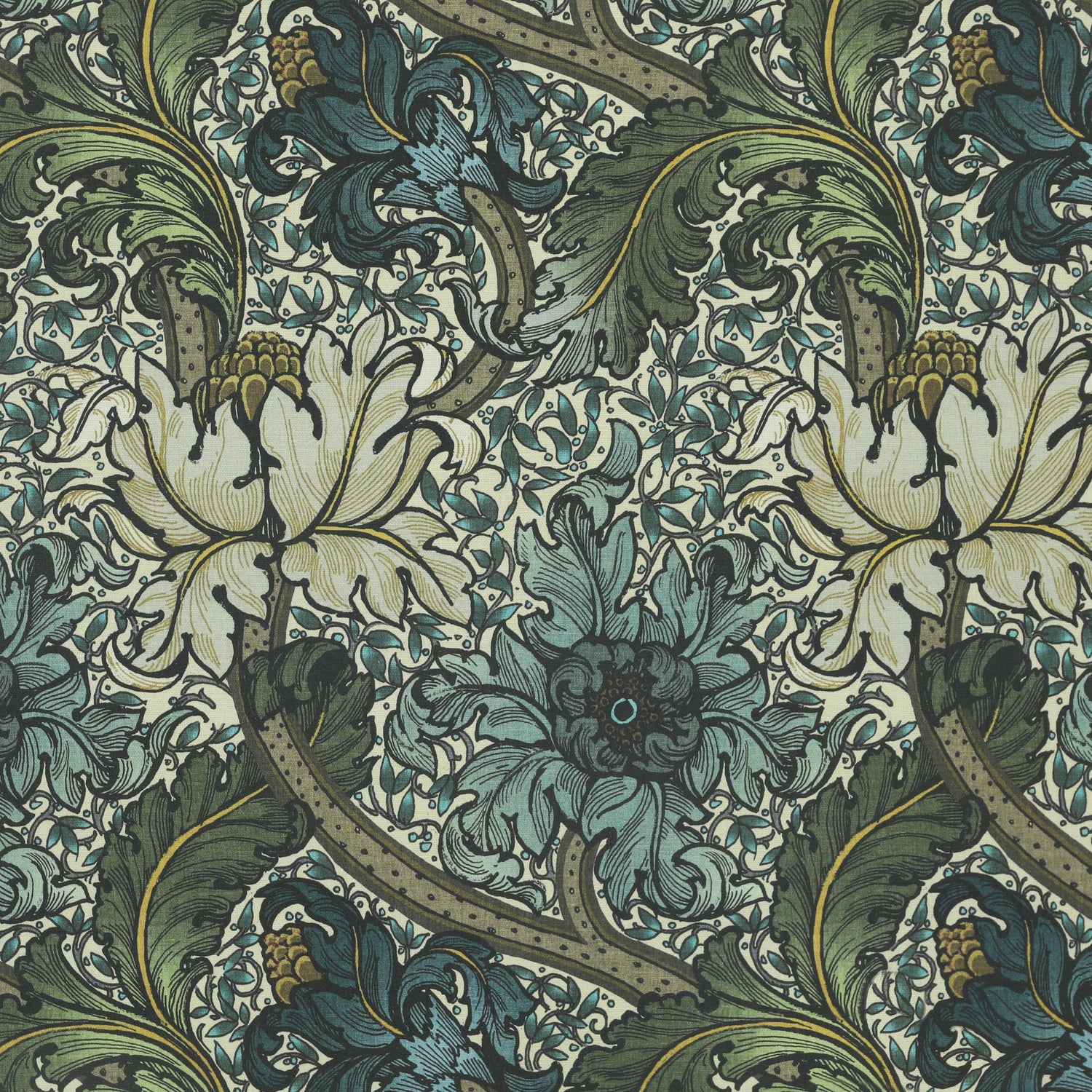 HOUSE Llewelyn-Bowen Morris Major Printed Made To Measure Roman Blind Glacier