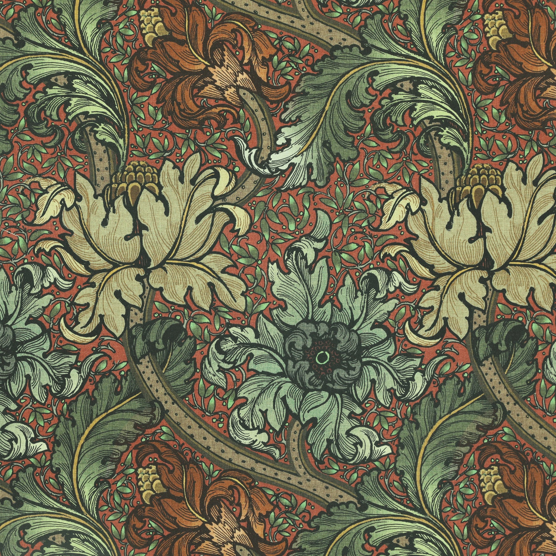 HOUSE Llewelyn-Bowen Morris Major Printed Fabric Spiced flora